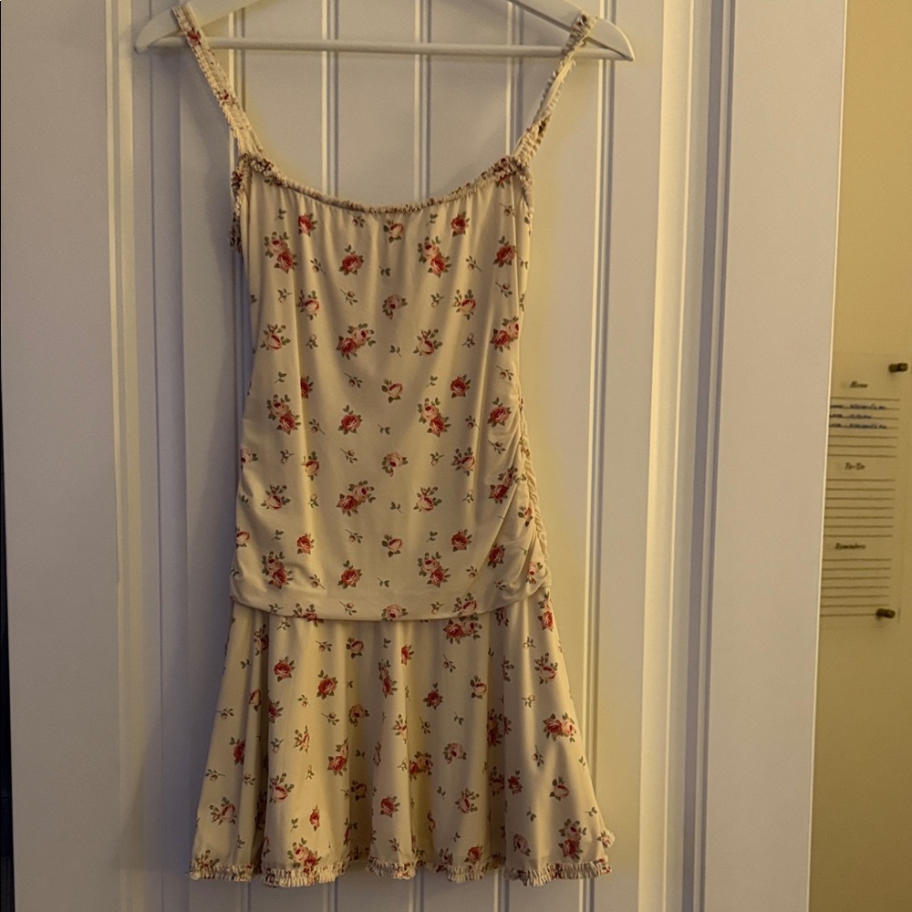 Floral Print Cream Dress
